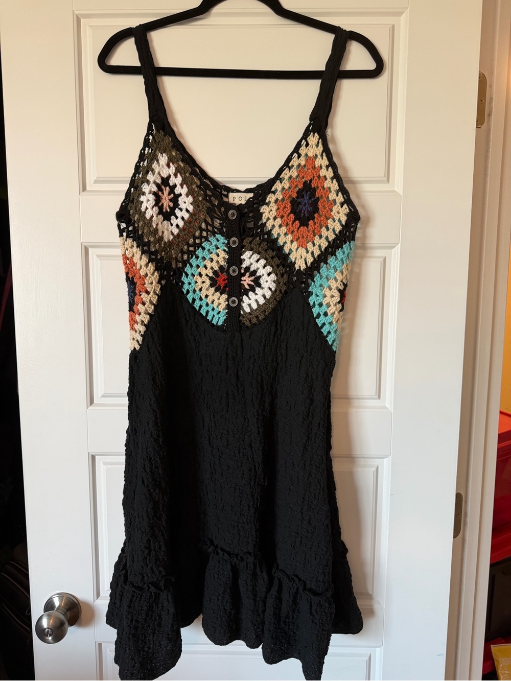 POL crochet mini dress